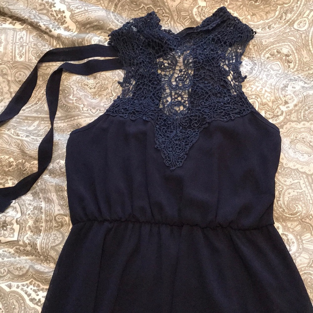 Elegant Navy Blue Dress